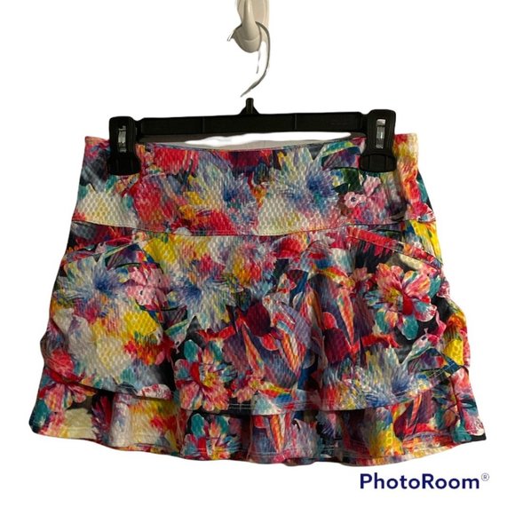 Lucky in Love Dresses & Skirts - LUCKY IN LOVE Floral Tiered Tennis Skirt w/Pockets sz. Small